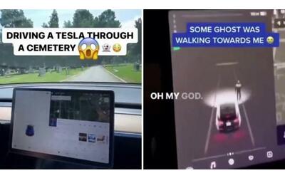 La Tesla rileva un ‘fantasma’ al cimitero, segnala persone in strada ma sul ciglio non c'è nessuno: il video virale