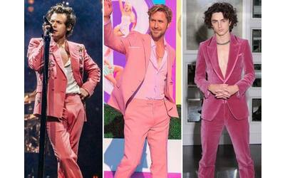 moda uomo il guardaroba si tinge di rosa trionfa sui red carpet ma anche nelle pellicole