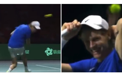 Sinner colpito alla testa durante il doppio con Sonego in Coppa Davis