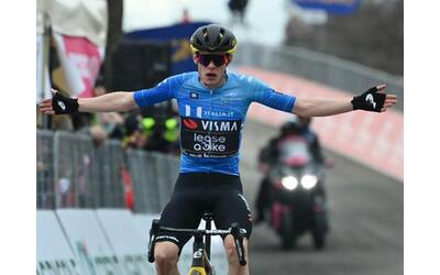 Tirreno-Adriatico 2024, Vingegaard vince la corsa sul traguardo di Monte Petrano
