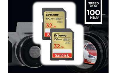 2 SD SanDisk Extreme da 32GB + RescuePRO Deluxe a soli 20€ su Amazon