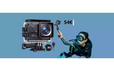action cam 4k a soli 54 col coupon foto e video strabilianti
