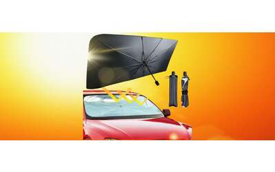 auto fresca anche sotto al sole con questo geniale parasole ombrello