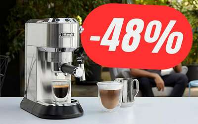 Caffè e Cappuccino ogni mattina con De’Longhi Dedica SCONTATA del -48%!