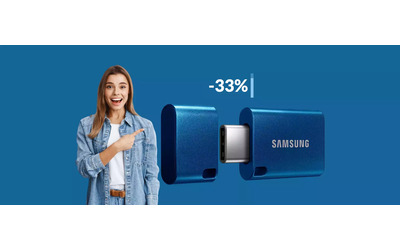 Chiavetta USB C Samsung 128GB: velocità SBALORDITIVA (26€)