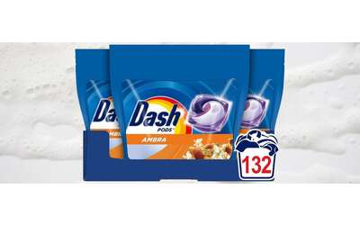 Dash Pods Ambra: 132 capsule per lavatrice a PREZZO SCORTA