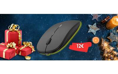 Design ERGONOMICO: mouse wireless ricaricabile, Clic Silenzioso (12€)