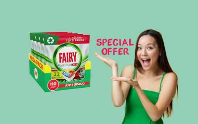 Fairy Platinum 110 pastiglie per lavastoviglie: sconto BOMBA su Amazon