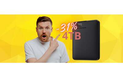 Hard Disk portatile da 4TB a PREZZO SHOCK solo su Amazon (-31%)