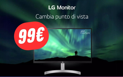 Il Monitor LG Full HD da 75Hz CROLLA sotto i 100€!