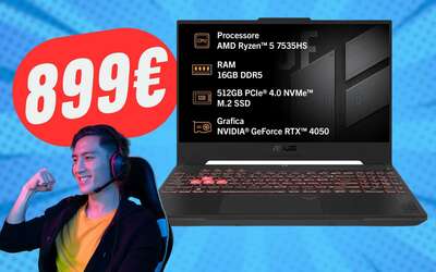 Il Portatile da GAMING di ASUS con GeForce RTX 4050 è scontato di ben 200€!