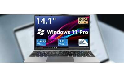 Laptop 14″ SPETTACOLARE a 199€ su Amazon: RAM 8GB, 256GB SSD, Windows 11 Pro