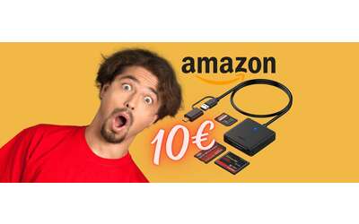 Lettore di schede di memoria 4 in 1 a PREZZO SCIOLTO, 10€ su Amazon