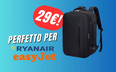 Lo Zaino perfetto per viaggiare con Ryanair costa solo 29€ con il COUPON...
