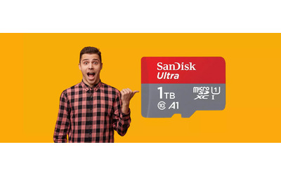 MicroSD SanDisk 1TB al prezzo più basso in assoluto su Amazon