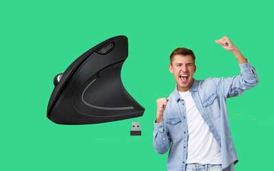 Mouse verticale ergonomico wireless in offerta al prezzo BOMBA!