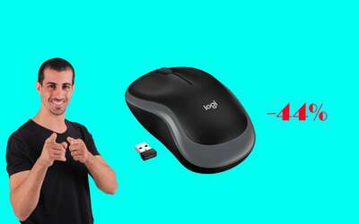 Mouse wireless Logitech M185: sconto FOLLE del 44% su Amazon