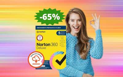 Norton 360 Deluxe 2024: CROLLO del prezzo su Amazon (-65%)