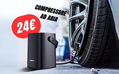 Questo Compressore ad Aria Portatile costa solo 24€ grazie allo SCONTO +...