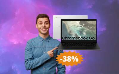 Samsung Galaxy Chromebook Go: prezzo BOMBA su Amazon (-38%)