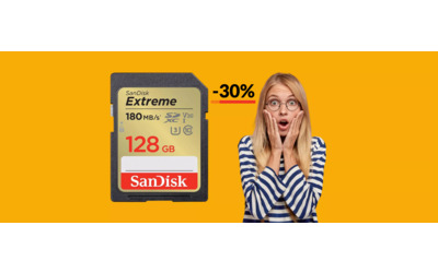 Scheda SD 128GB SanDisk: vero PORTENTO a poco più di 30€