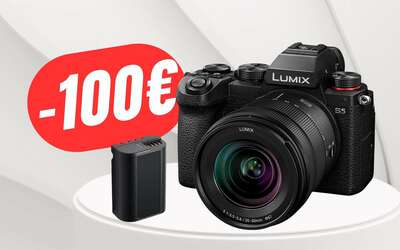SCONTO da 100€ per la Panasonic Lumix S5 con Obbiettivo (20-60mm) e Batteria!