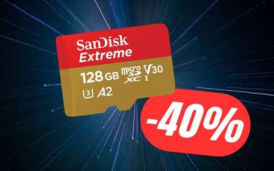 SCONTO FOLLE per la MicroSD di SanDisk da ben 128GB (-40%!)