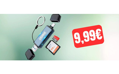 Solo 9,99€ per questo lettore di schede SD e microSD portatile
