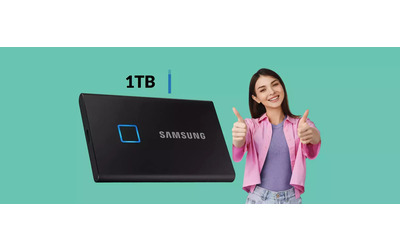 SSD esterno 1TB Samsung con fingerprint: prezzo sotto i 150€
