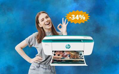 Stampante HP DeskJet 3762: MEGA sconto del 34% su Amazon