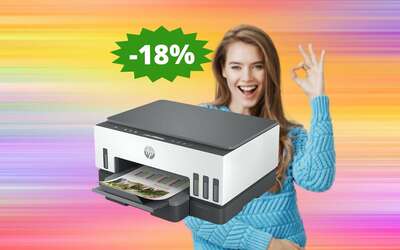 Stampante HP Smart Tank Plus: SUPER sconto del 18%