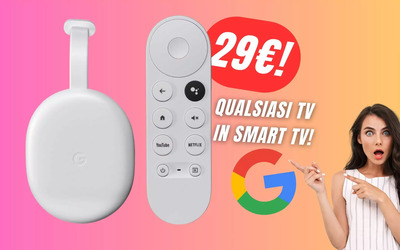 Trasforma qualsiasi televisore in una Smart TV con soli 29€ grazie al Google Chromecast!