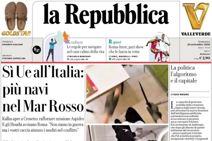 Le prime pagine di oggi