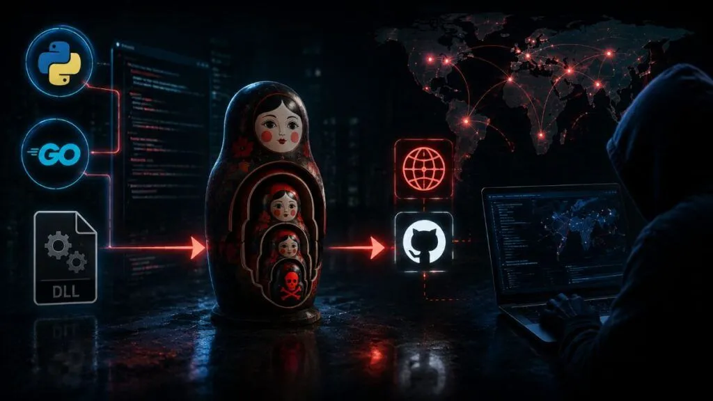 HollowFrame installa Matryoshka e nasconde il comando dietro GitHub