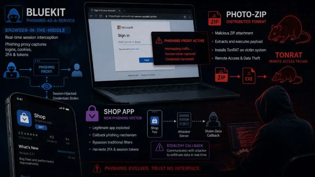 BlueKit introduce il browser-in-the-middle, phishing avanzato e nuove campagne colpiscono utenti e aziende