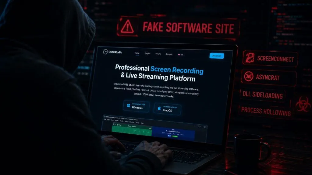 Scarichi OBS ma installi AsyncRAT: la mega campagna che sfrutta i finti siti freeware per bucare i PC