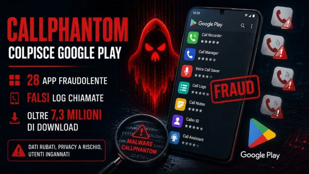 CallPhantom truffa Google Play con 28 app e 7,3 milioni di download