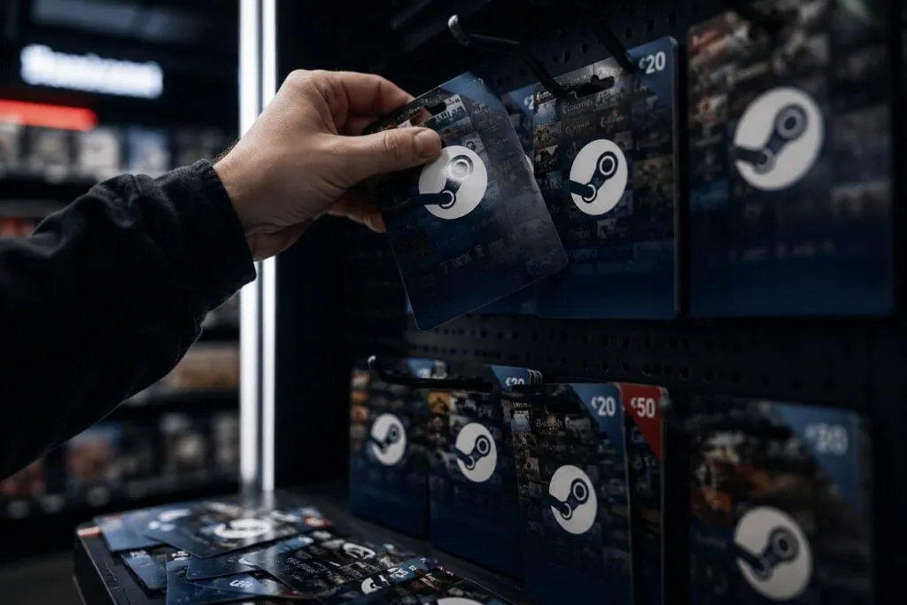 Valve elimina le gift card fisiche Steam per fermare le truffe entro il 2026