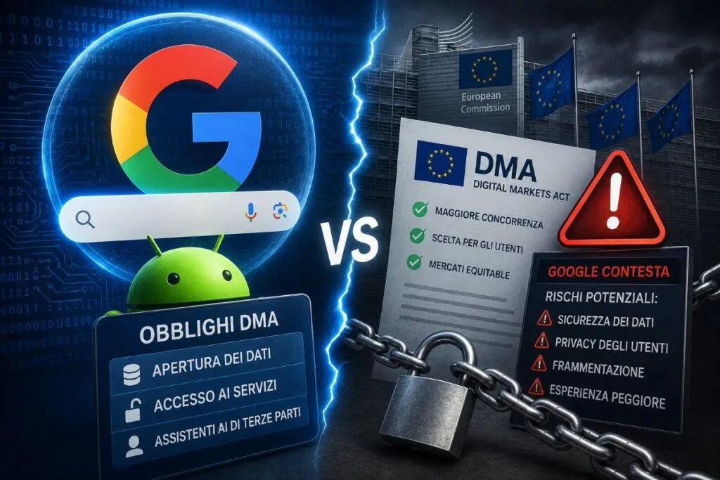 Google sfida l’UE: il DMA su Search e Android può indebolire privacy e sicurezza