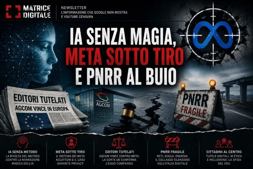 IA senza magia, Meta sotto tiro e PNRR al buio – NEWSLETTER