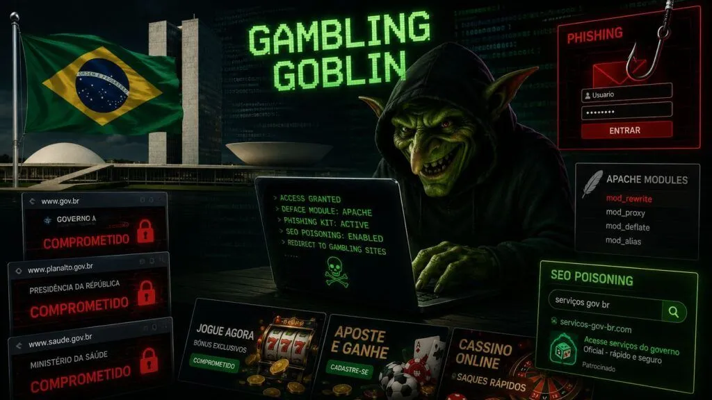 Gambling Goblin trasforma i siti governativi brasiliani in un’arma di SEO poisoning