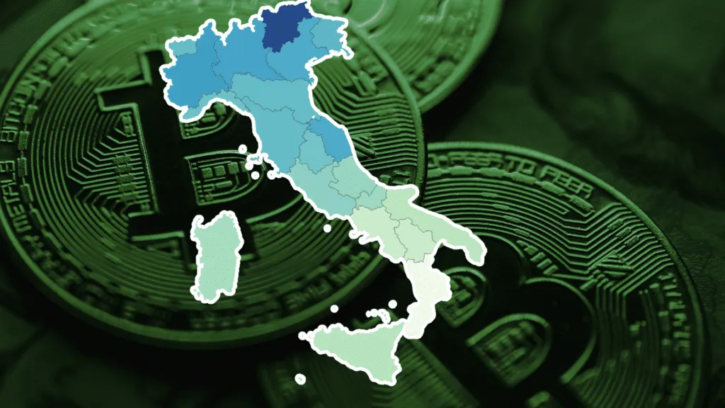 Le regioni italiane che amano più Bitcoin: in testa il nord, solo sud agli ultimi posti della classifica