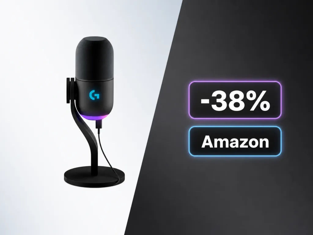 Logitech G Yeti GX al minimo storico su Amazon: -38% per il miglior microfono USB da gaming