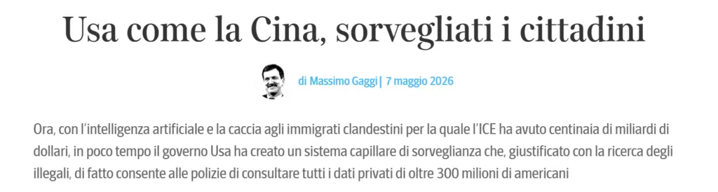 Sorveglianza algoritmica: come Stati Uniti e Cina stanno convergendo nello stesso modello digitale