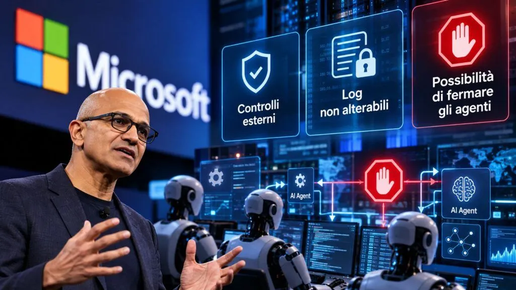 Microsoft tratta l’AI come insider threat: Nadella chiede il freno d’emergenza