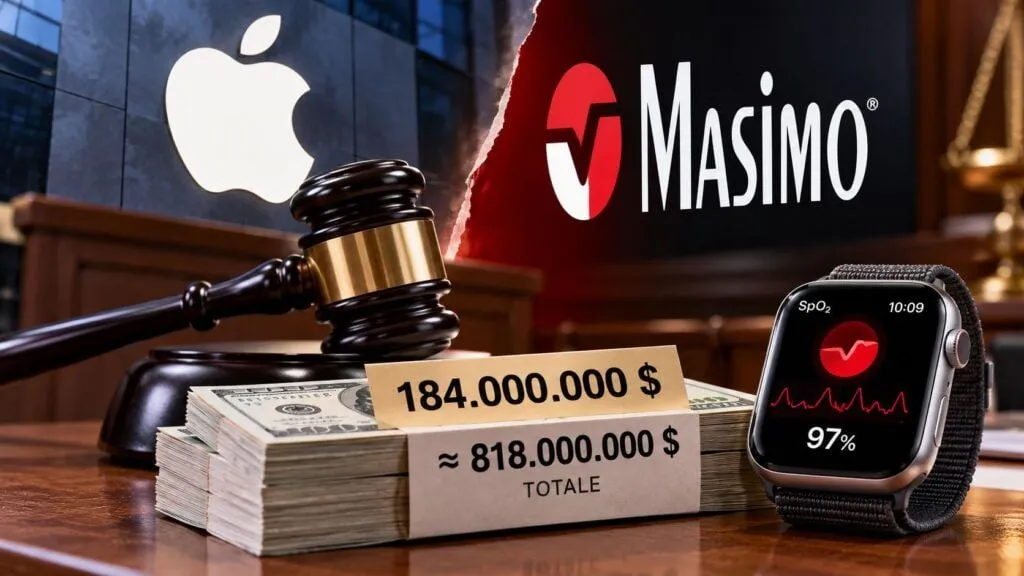 Apple Watch, il conto Masimo sale a 818 milioni tra brevetti e interessi