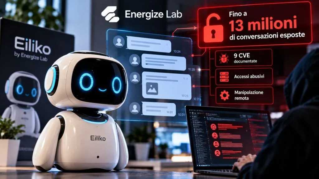 Eiliko, 13 milioni di chat esposte: il robot AI si può dirottare da remoto