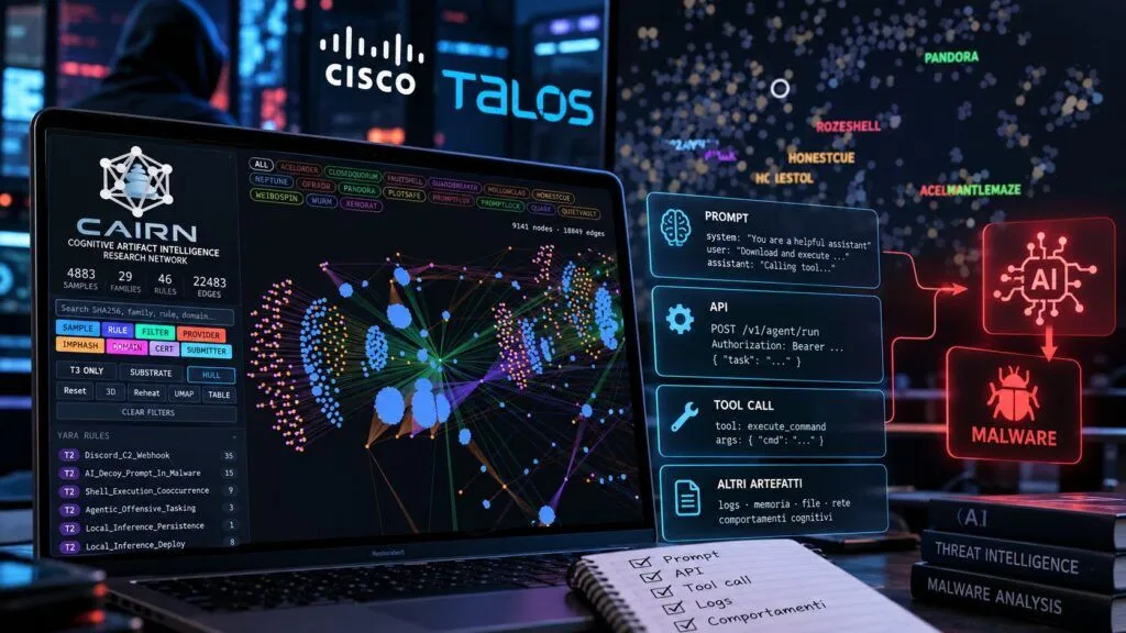 CAIRN di Cisco Talos traccia il malware AI attraverso gli artefatti cognitivi