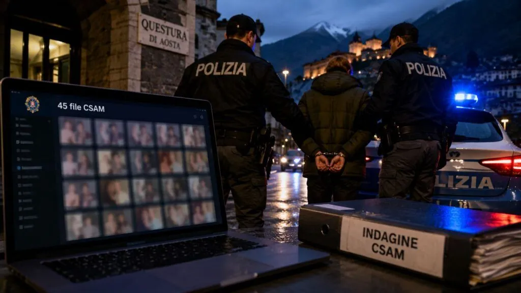 Aosta, coppia arrestata per presunti abusi sul nipote e produzione di CSAM
