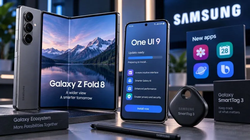Galaxy Z Fold 8 chiarisce gli angoli morbidi e One UI 9 accelera sui Galaxy S25